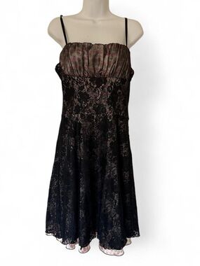 Y Apparel Black Lace Midi Dress XS Y2K